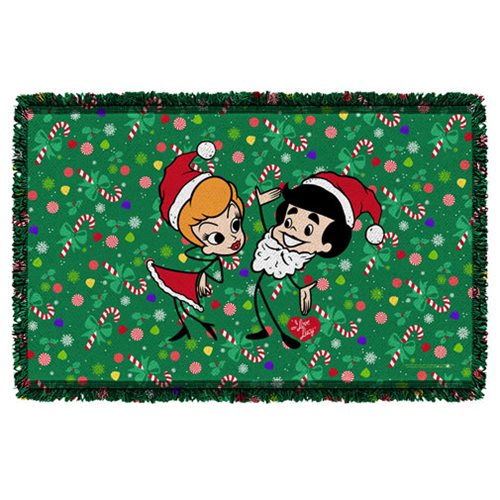 I Love Lucy Holiday Dance Woven Tapestry Throw Blanket